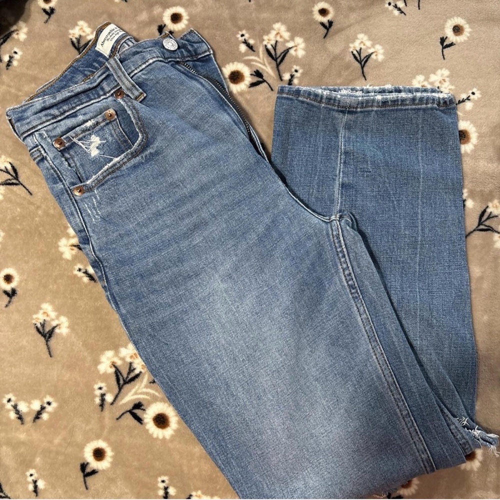 Abercrombie & Fitch Medium Blue Straight Leg Jeans